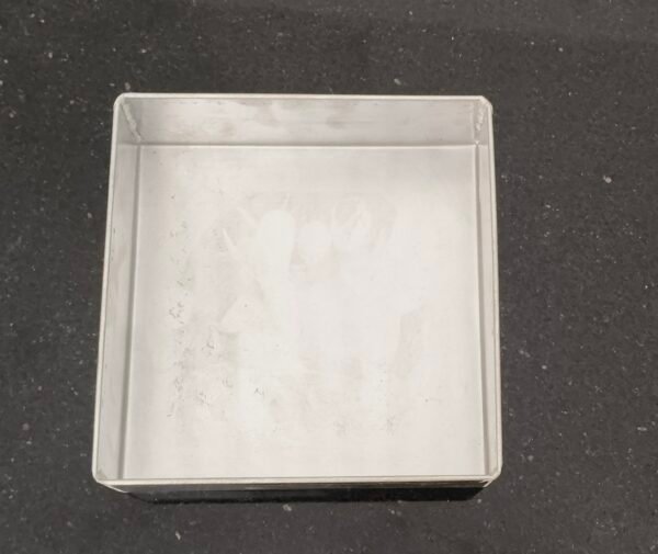 8" Square Tin |  Size 8" * 8" *2" | Sharp Edges square Tin |Capacity 700