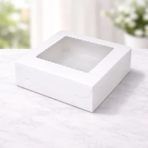 4 Pcs White Brownie Box | Box Measurement 6*6*1.75