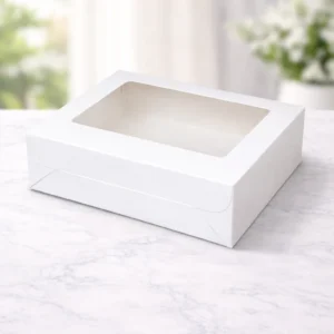 6 Pcs White Brownie Box | Box Measurement  8.5 *6*1.75