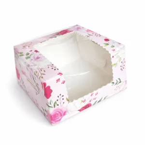 Single piece Brownie box Flower Theme