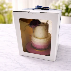 Tier Cake box | 8*8*8 inch | 350 GSM Window box | Heavy box Quality | Best for Tier Cakes