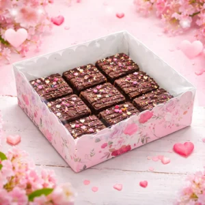 4 Pc Brownie Box With Transparent Lid | 6"*6"*1.75" Size
