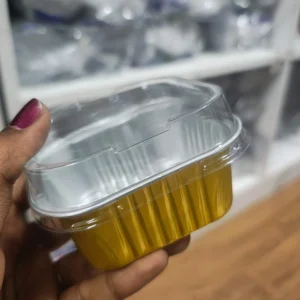 Fancy Foil bakestable Square cup with Lid