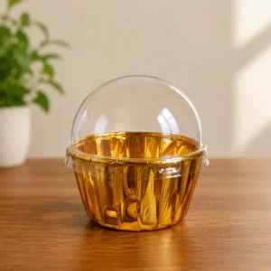 Round Foil Muffin Cups with Lid 5.4cm | MOQ 10PCS