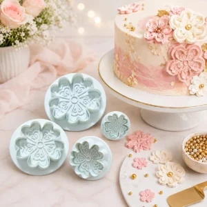 3D Flower Fondant Cutter 4pcs Set