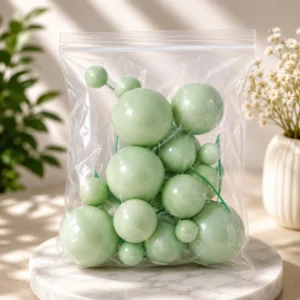 Pale Pastel Green Faux Ball